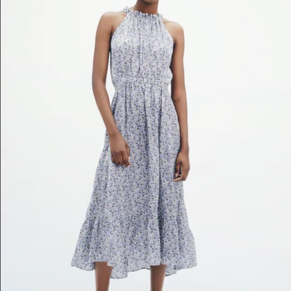 Zara Print Halter Dress